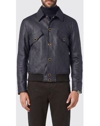 Billionaire - Python Print Lambskin Bomber Jacket - Lyst