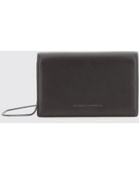 Brunello Cucinelli - Leather Wallet On Chain With Metallic Strap - Lyst