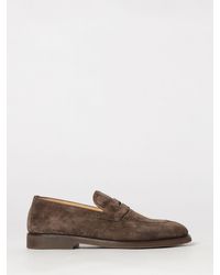 Brunello Cucinelli - Classic Suede Loafers With Penny Bar And Rubber Sole - Lyst