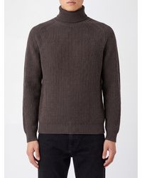 Cruna - Long-Sleeved Pure Wool Turtleneck Jumper With Ribbed Trims - Lyst