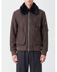 Sacai - Fur-Collar Wool Bomber Jacket With Patch Pockets - Lyst