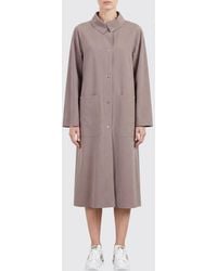 Herno - Single-Breasted Knee-Length Jersey Trench Coat With Classic Collar - Lyst