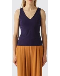 Maliparmi - Basic Sleeveless Slim Fit V-Neck Top - Lyst