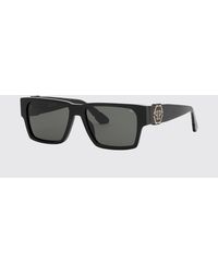Philipp Plein - Acetate Shield Sunglasses With Hexagon Logo - Lyst