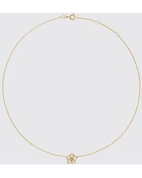 Tory Burch - Forget Me Not Mother-Of-Pearl Flower-Plated Necklace - Lyst