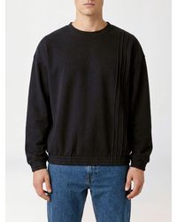 Emporio Armani - Relaxed Fit Cotton Crewneck Sweatshirt With Dropped Shoulders - Lyst