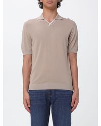 Zanone - Cotton Knit Polo Shirt - Lyst