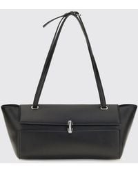 SAVETTE - Symmetry Smooth Calfskin Shoulder Bag With Metallic Clasp - Lyst