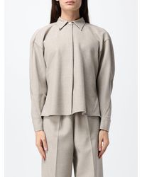 Fabiana Filippi - Relaxed Fit Wool Blend Shirt With Concealed Closure - Lyst