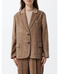 Brunello Cucinelli - Single-Breasted Viscose-Blend Blazer With Lapel Collar - Lyst