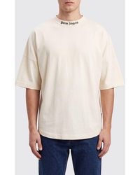 Palm Angels - Relaxed Fit Cotton T-Shirt With Contrasting Logo - Lyst