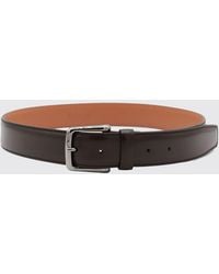 Tod's - Classic Smooth Leather Belt With Metal Buckle - Lyst