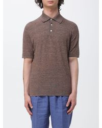 Brunello Cucinelli - Linen And Cotton Knit Polo Shirt - Lyst