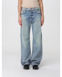 Rhude - Cotton Denim Wide Leg Jeans - Lyst