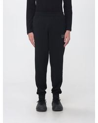EA7 - Jersey Jogging Trousers With Contrast Logo And Elasticated Waist - Lyst
