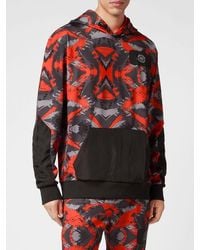 Philipp Plein - Relaxed Fit Camouflage Print Polyester Hoodie - Lyst