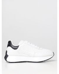 Alexander McQueen - Leather Sneakers With Embossed Logo - Lyst