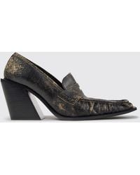 CAMPERLAB - Escandalo Bicolor Leather High-Heeled Loafers With Square Toe - Lyst