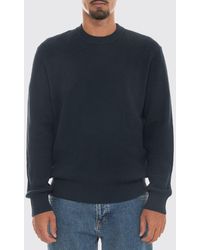 BOSS - Crewneck Cotton Blend Jumper With Ribbed Trims - Lyst