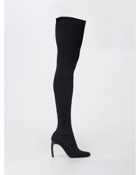 Victoria Beckham - Harlow Microfiber Over-The-Knee Boots With Curved High Heel - Lyst