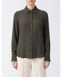Patrizia Pepe - Long-Sleeved Viscose Shirt With Classic Collar - Lyst