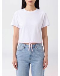 Repetto - Stretch Cotton T-Shirt With Bow Appliqué And Embroidery - Lyst