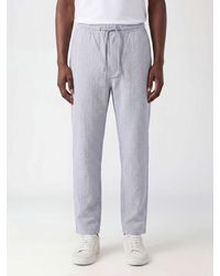 Paul Smith - Drawstring Stretch Cotton Trousers With Elasticated Waist - Lyst