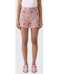 Isabel Marant - Printed Denim Shorts - Lyst