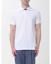 Fay - Stretch Cotton Polo Shirt - Lyst