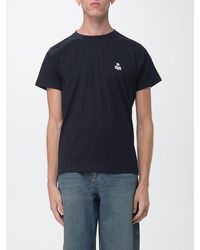 Isabel Marant - Slim Fit Cotton Crew-Neck T-Shirt With Contrast Logo - Lyst