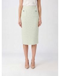Self-Portrait - High-Waisted Tweed Midi Pencil Skirt With Sequins - Lyst