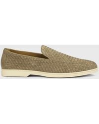 Doucal's - Woven Suede Loafers - Lyst