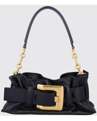 Balmain - Anthem Mini Ruched Leather Bag By - Lyst