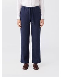 Max Mara - Linen Wide-Leg Trousers - Lyst