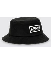 KENZO - Cappello in cotone con logo - Lyst