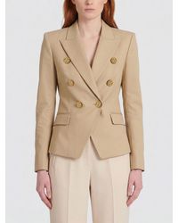 Balmain - Cotton Double-Breasted Blazer - Lyst
