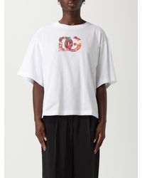 Dolce & Gabbana - Floral Logo T-Shirt - Lyst