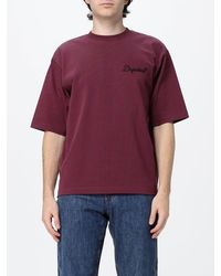 DSquared² - Crewneck Cotton T-Shirt With Contrasting Front Logo Print - Lyst