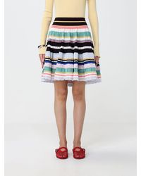 Alaïa - A-Line Knit Mini Skirt - Lyst