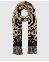 Burberry - Reversible Pure Cashmere Scarf With Ekd Print And Fringes - Lyst