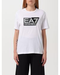 EA7 - T-shirt in jersey con logo - Lyst