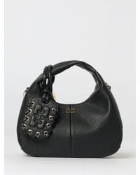 Ganni - Grained Synthetic Leather Mini Hobo Bag - Lyst