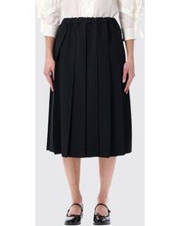 Comme des Garçons - Comme Des Gar&Ccedil	Ons Pleated Crêpe Midi Skirt With High Elasticated Waist - Lyst