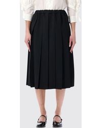 Comme des Garçons - Comme Des Gar&Ccedil	Ons Pleated Crêpe Midi Skirt With High Elasticated Waist - Lyst
