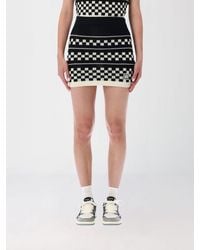 Amiri - Check Wool High-Waisted Pencil Mini Skirt With A Slim Fit - Lyst