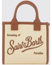 MC2 Saint Barth - Embroidered Logo Cotton Twill Vanity Bag - Lyst