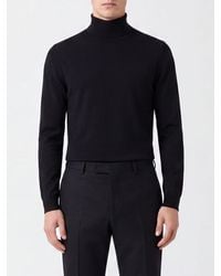 Tagliatore - 100% Wool Turtleneck Jumper With Ribbed Trims - Lyst