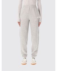 American Vintage - High-Waisted Linen And Cotton Track Trousers - Lyst