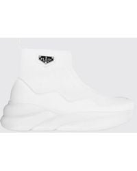 Philipp Plein - High-Top Slip-On Knit Sneakers With Sock Ankle - Lyst