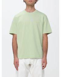 Paul Smith - Relaxed Fit Cotton T-Shirt With Embroidered Logo And Dropped Shoulders - Lyst